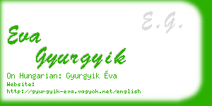 eva gyurgyik business card